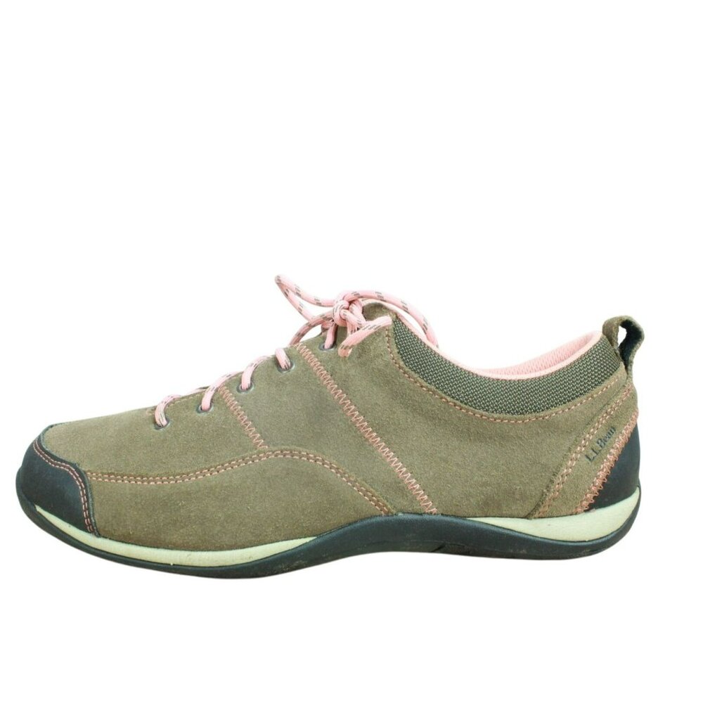 LL Bean BeanSport Brown Suede Casual Lace Up Low Top Sneakers Size 10 M